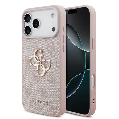 Husa pentru Apple iPhone 18 Pro / 17 Pro, Guess, 4G Big Logo, Roz