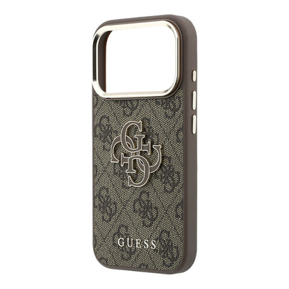 Husa pentru Apple iPhone 18 Pro / 17 Pro, Guess, 4G Big Resin Logo, Maro
