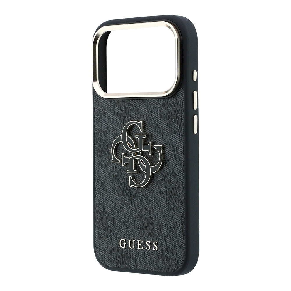 Husa pentru Apple iPhone 18 Pro / 17 Pro, Guess, 4G Big Resin Logo, Neagra