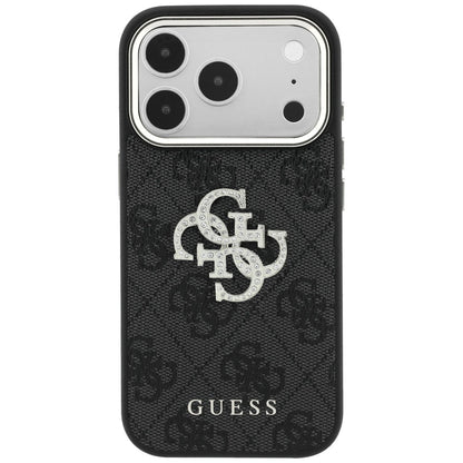 Husa pentru Apple iPhone 18 Pro / 17 Pro, Guess, 4G Big Strass Logo, Neagra
