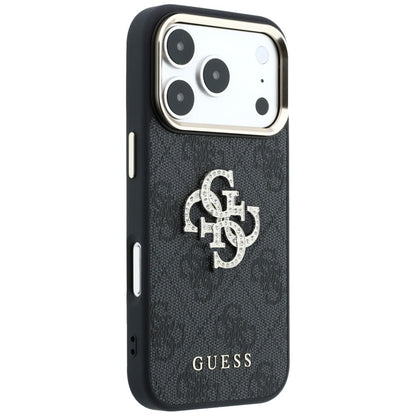 Husa pentru Apple iPhone 18 Pro / 17 Pro, Guess, 4G Big Strass Logo, Neagra