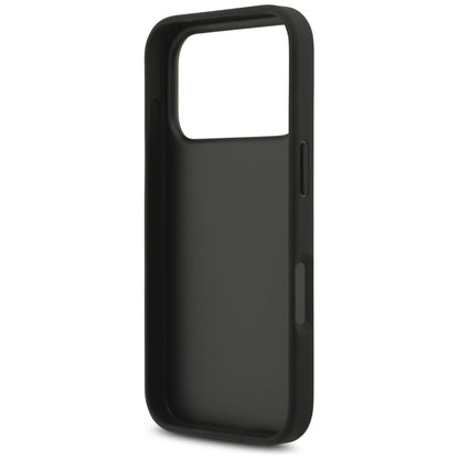 Husa pentru Apple iPhone 18 Pro / 17 Pro, Guess, 4G Classic Logo with Strap, Neagra