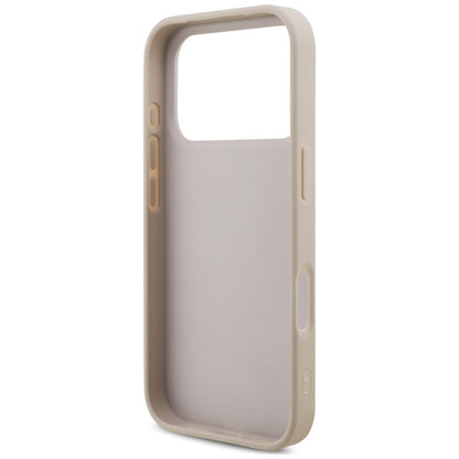 Husa pentru Apple iPhone 18 Pro / 17 Pro, Guess, 4G Classic Logo with Strap, Roz