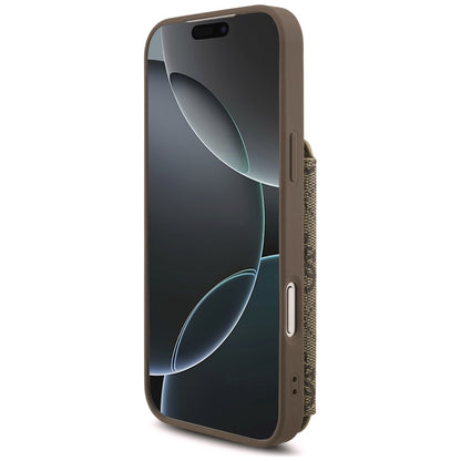 Husa pentru Apple iPhone 18 Pro / 17 Pro, Guess, 4G Crossbody Cardslot, Maro