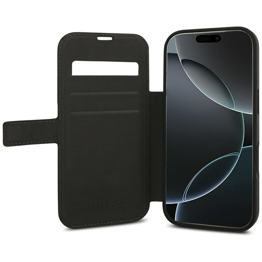 Husa pentru Apple iPhone 18 Pro / 17 Pro, Guess, 4G Metal Logo, Neagra