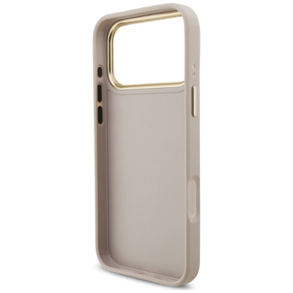 Husa pentru Apple iPhone 18 Pro / 17 Pro, Guess, Big 4G Classic Logo & Big Strap Metal Buttons, Roz
