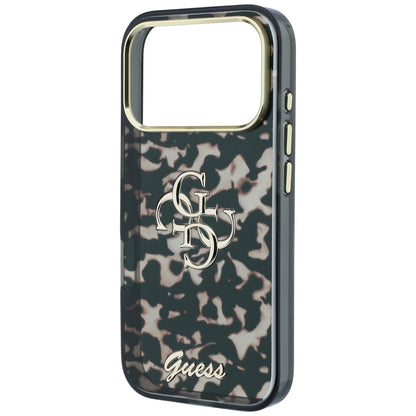 Husa pentru Apple iPhone 18 Pro / 17 Pro, Guess, IML 4G Metal Script, Maro
