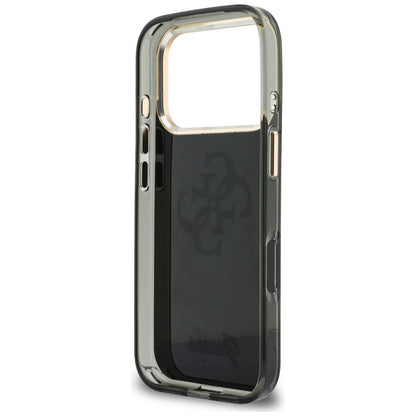 Husa pentru Apple iPhone 18 Pro / 17 Pro, Guess, IML 4G Metal Script, Neagra