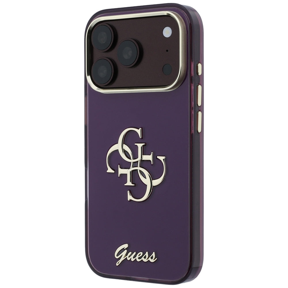Husa pentru Apple iPhone 18 Pro / 17 Pro, Guess, IML 4G Metal Script, Visinie