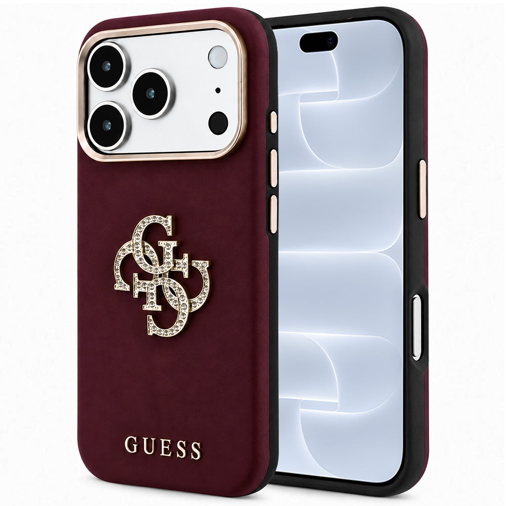 Husa pentru Apple iPhone 18 Pro / 17 Pro, Guess, Smooth Big Strass Logo, Visinie