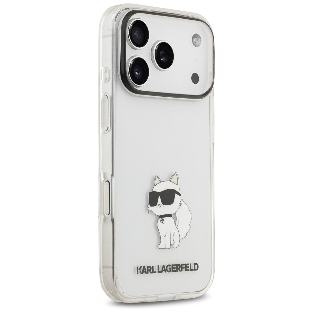 Husa pentru Apple iPhone 18 Pro / 17 Pro, Karl Lagerfeld, IML Choupette NFT, Transparenta
