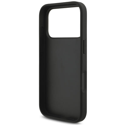 Husa pentru Apple iPhone 18 Pro / 17 Pro, Karl Lagerfeld, Saffiano Mono Patch Choupette, Neagra
