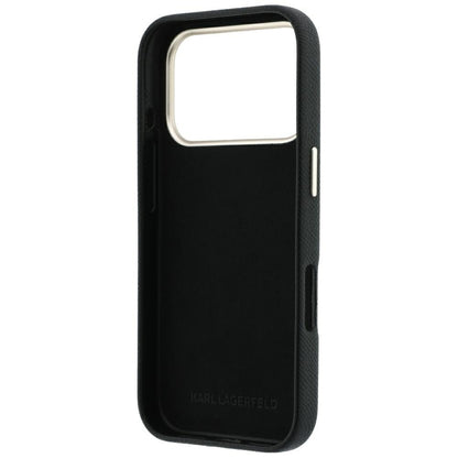 Husa pentru Apple iPhone 18 Pro / 17 Pro, Karl Lagerfeld, Smooth Big Resin Signature Logo, Neagra