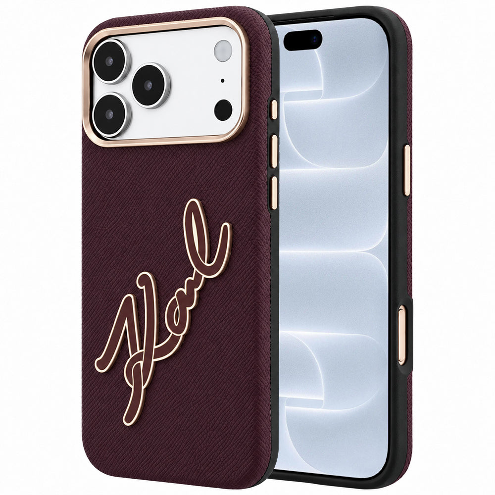 Husa pentru Apple iPhone 18 Pro / 17 Pro, Karl Lagerfeld, Smooth Big Resin Signature Logo, Visinie