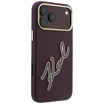Husa pentru Apple iPhone 18 Pro / 17 Pro, Karl Lagerfeld, Smooth Big Resin Signature Logo, Visinie