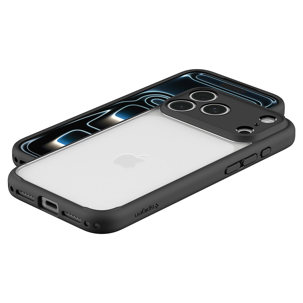 Husa pentru Apple iPhone 18 Pro / 17 Pro, Spigen, Ultra Hybrid, Neagra Mata ACS12154