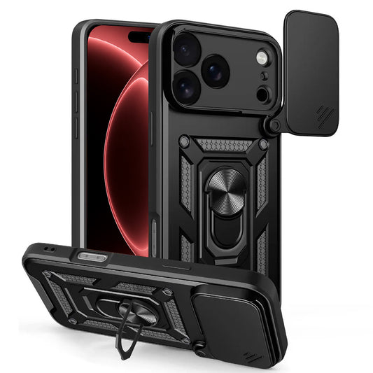 Husa pentru Apple iPhone 18 Pro / 17 Pro, Techsuit, CamShield, Neagra