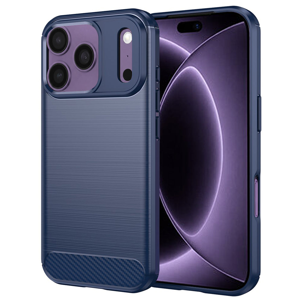 Husa pentru Apple iPhone 18 Pro / 17 Pro, Techsuit, Carbon, Albastra