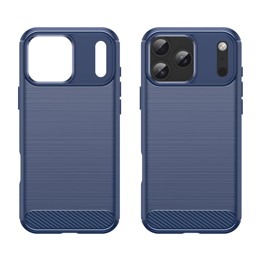 Husa pentru Apple iPhone 18 Pro / 17 Pro, Techsuit, Carbon, Albastra