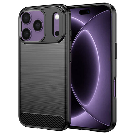 Husa pentru Apple iPhone 18 Pro / 17 Pro, Techsuit, Carbon, Neagra