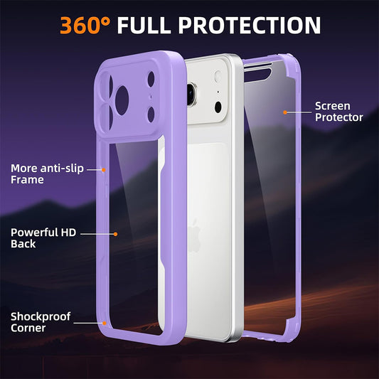 Husa pentru Apple iPhone 18 Pro / 17 Pro, Techsuit, ColorVerse 360, Mov
