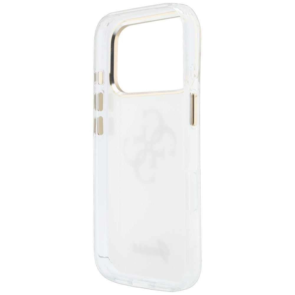 Husa pentru Apple iPhone 18 Pro, Guess, IML 4G Metal Script, Alba