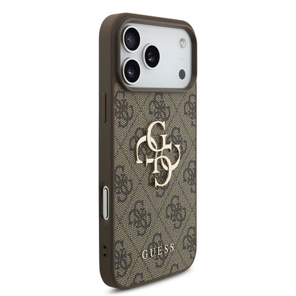 Husa pentru Apple iPhone 18 Pro Max / 17 Pro Max, Guess, 4G Big Logo, Maro