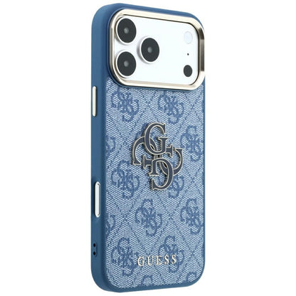 Husa pentru Apple iPhone 18 Pro Max / 17 Pro Max, Guess, 4G Big Resin Logo, Albastra