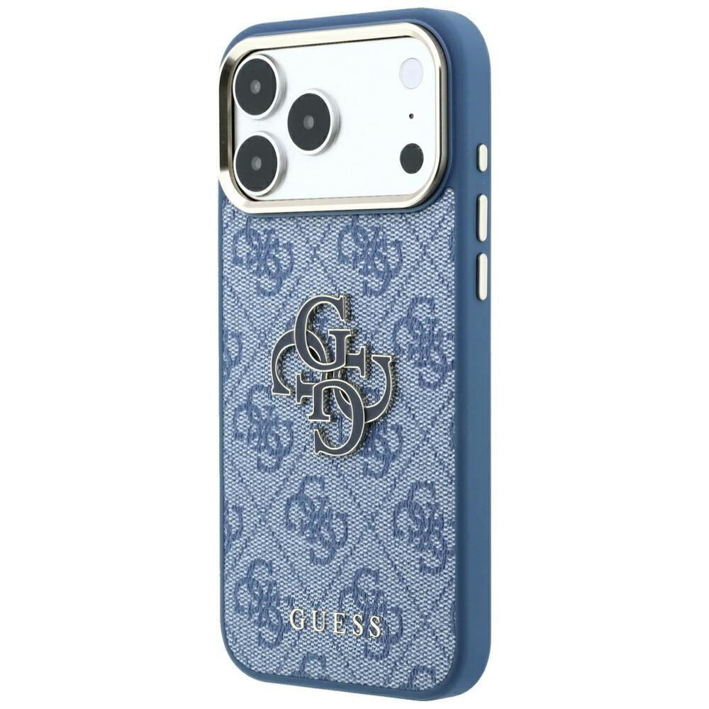 Husa pentru Apple iPhone 18 Pro Max / 17 Pro Max, Guess, 4G Big Resin Logo, Albastra