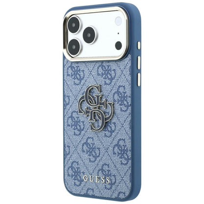 Husa pentru Apple iPhone 18 Pro Max / 17 Pro Max, Guess, 4G Big Resin Logo, Albastra