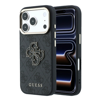 Husa pentru Apple iPhone 18 Pro Max / 17 Pro Max, Guess, 4G Big Resin Logo, Neagra