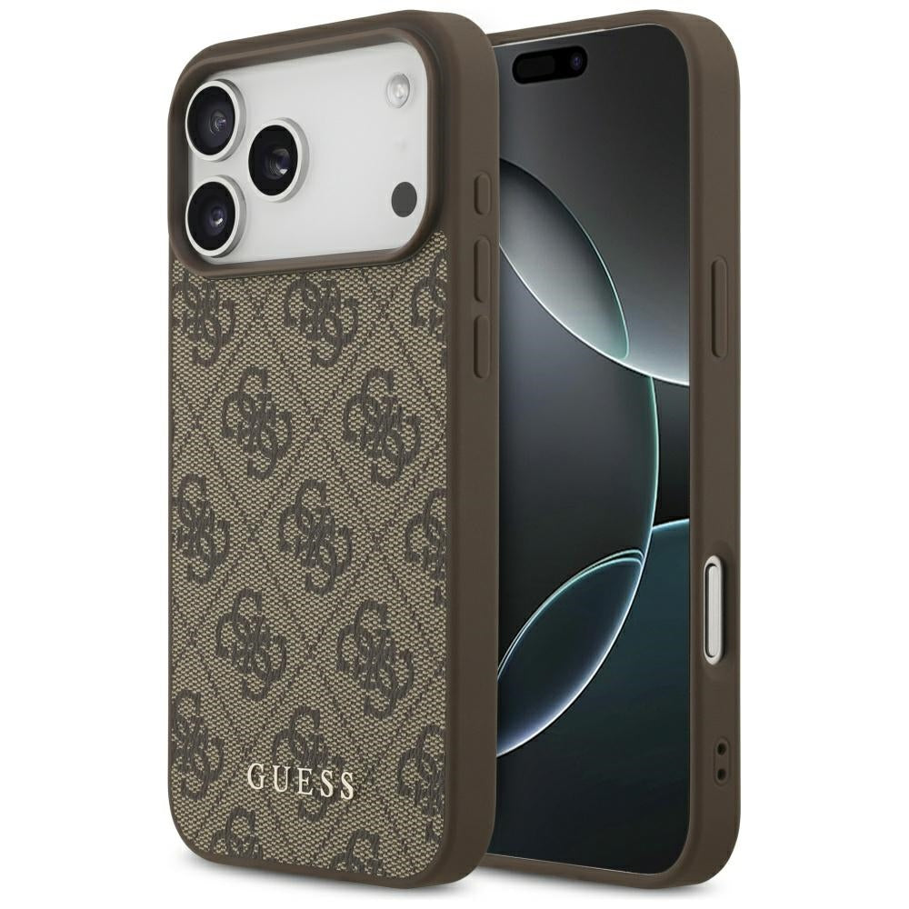 Husa pentru Apple iPhone 18 Pro Max / 17 Pro Max, Guess, 4G Classic Logo, Maro