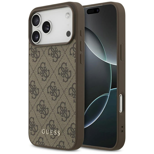 Husa pentru Apple iPhone 18 Pro Max / 17 Pro Max, Guess, 4G Classic Logo, Maro