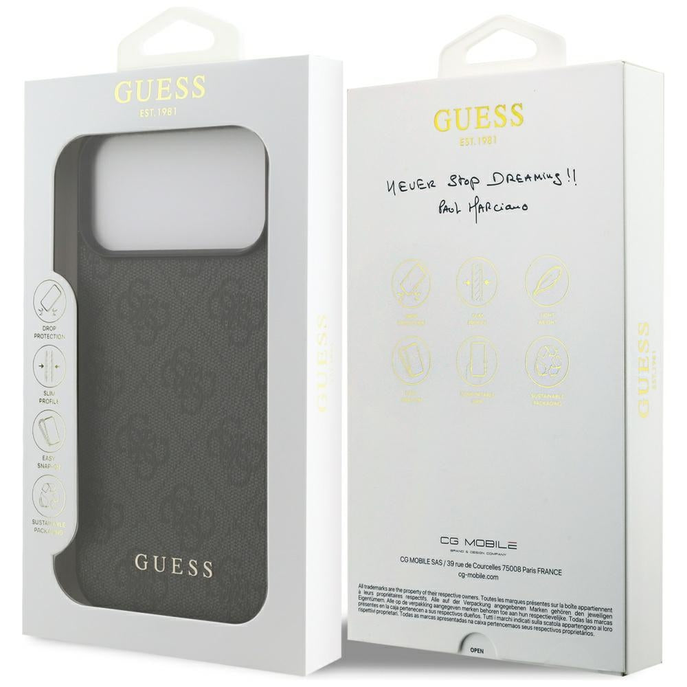 Husa pentru Apple iPhone 18 Pro Max / 17 Pro Max, Guess, 4G Classic Logo, Neagra