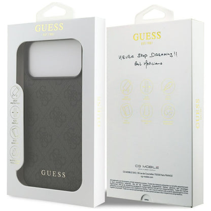 Husa pentru Apple iPhone 18 Pro Max / 17 Pro Max, Guess, 4G Classic Logo, Neagra