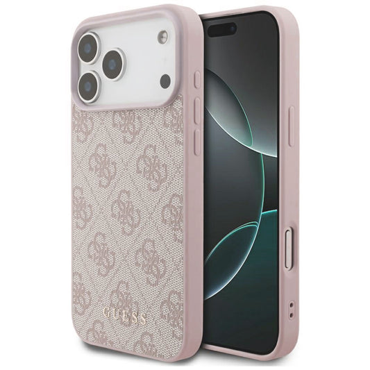 Husa pentru Apple iPhone 18 Pro Max / 17 Pro Max, Guess, 4G Classic Logo, Roz
