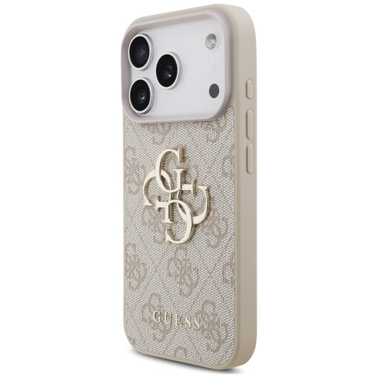 Husa pentru Apple iPhone 18 Pro Max / 17 Pro Max, Guess, 4G Classic Logo with Strap, Roz