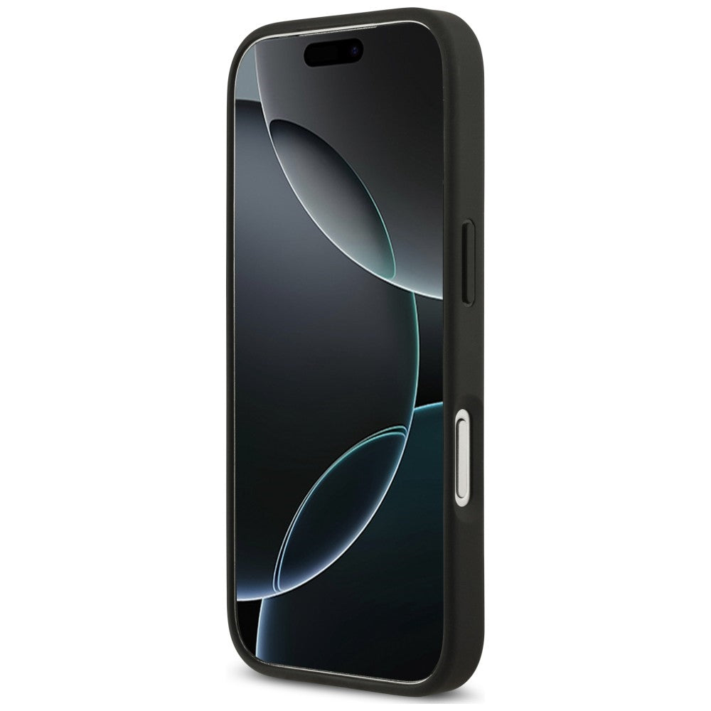 Husa pentru Apple iPhone 18 Pro Max / 17 Pro Max, Guess, 4G Double Card Triangle, Neagra