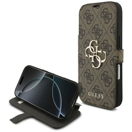 Husa pentru Apple iPhone 18 Pro Max / 17 Pro Max, Guess, 4G Metal Logo, Maro