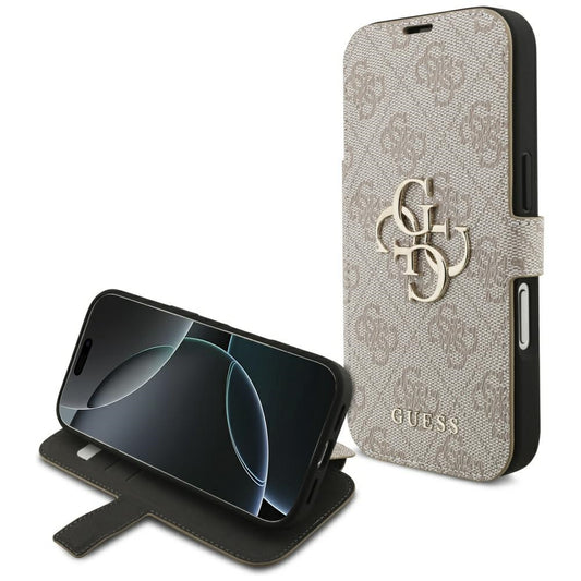 Husa pentru Apple iPhone 18 Pro Max / 17 Pro Max, Guess, 4G Metal Logo, Roz