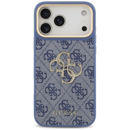 Husa pentru Apple iPhone 18 Pro Max / 17 Pro Max, Guess, Big 4G Classic Logo & Big Strap Metal Buttons, Albastra