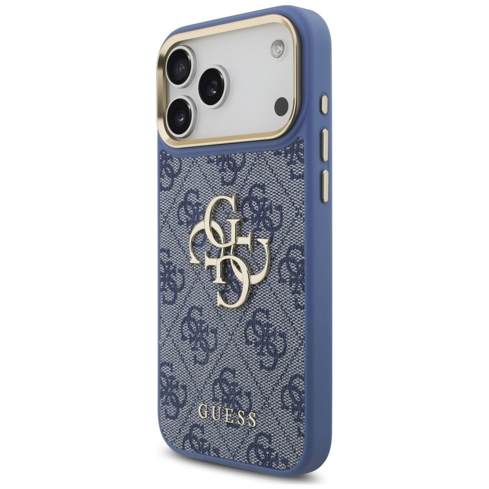 Husa pentru Apple iPhone 18 Pro Max / 17 Pro Max, Guess, Big 4G Classic Logo & Big Strap Metal Buttons, Albastra