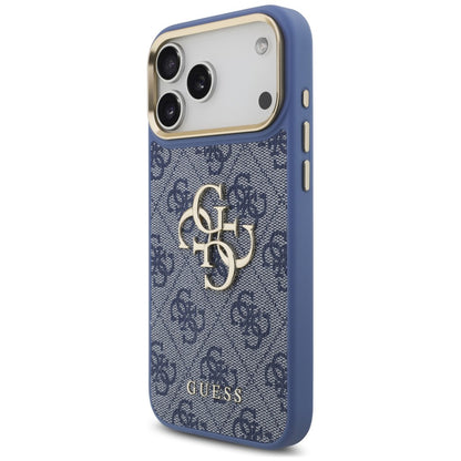 Husa pentru Apple iPhone 18 Pro Max / 17 Pro Max, Guess, Big 4G Classic Logo & Big Strap Metal Buttons, Albastra