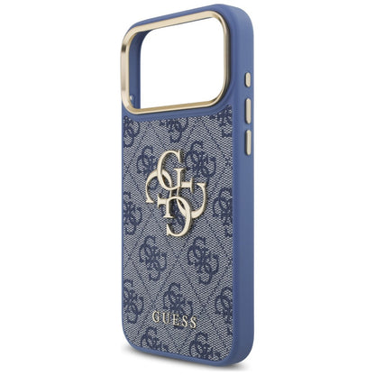 Husa pentru Apple iPhone 18 Pro Max / 17 Pro Max, Guess, Big 4G Classic Logo & Big Strap Metal Buttons, Albastra