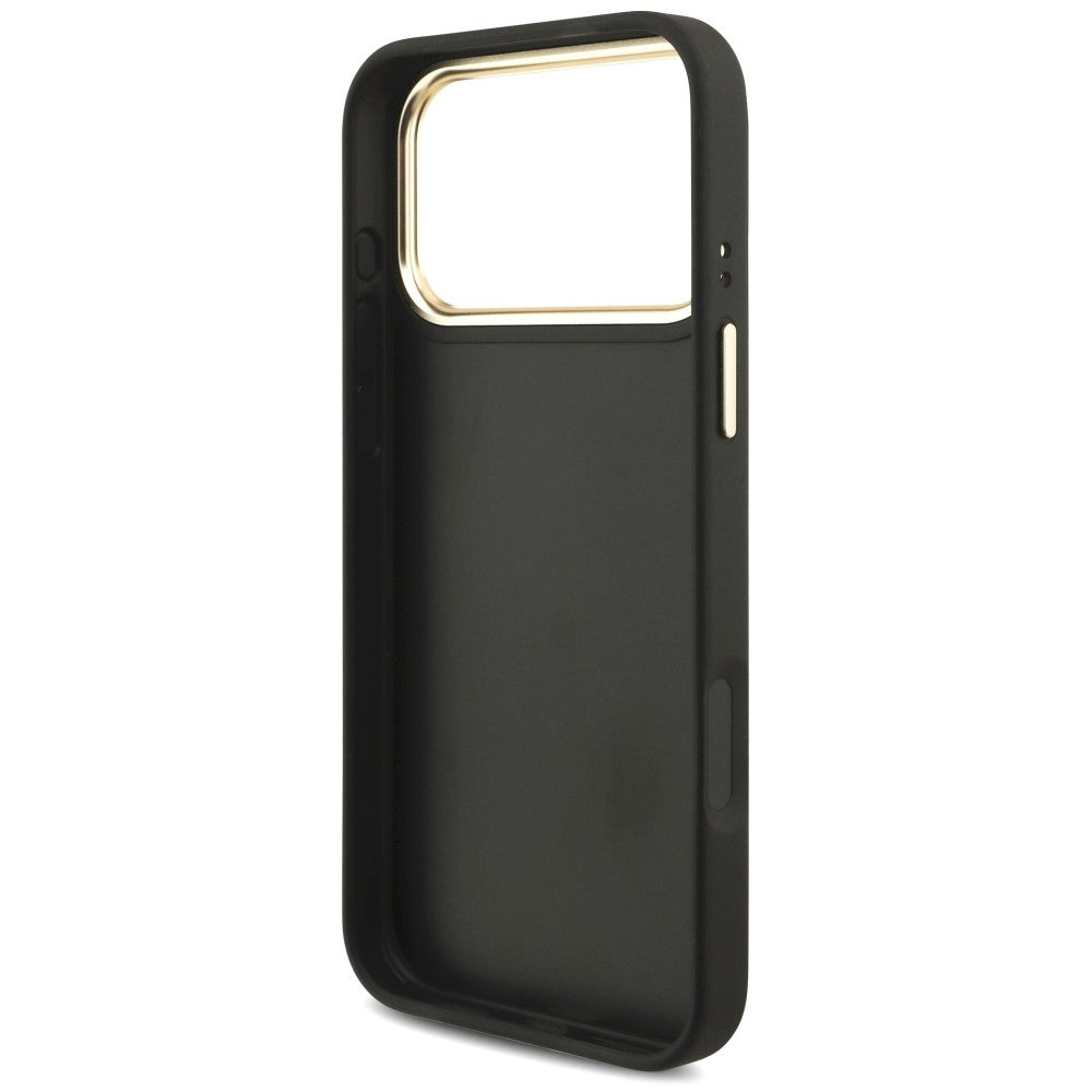 Husa pentru Apple iPhone 18 Pro Max / 17 Pro Max, Guess, Big 4G Classic Logo & Big Strap Metal Buttons, Neagra