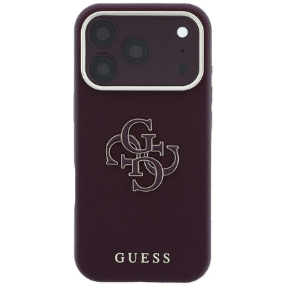 Husa pentru Apple iPhone 18 Pro Max / 17 Pro Max, Guess, Grained Big Resin Logo, Visinie