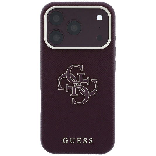 Husa pentru Apple iPhone 18 Pro Max / 17 Pro Max, Guess, Grained Big Resin Logo, Visinie