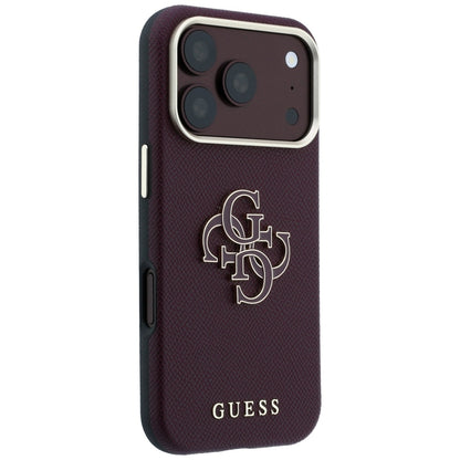 Husa pentru Apple iPhone 18 Pro Max / 17 Pro Max, Guess, Grained Big Resin Logo, Visinie