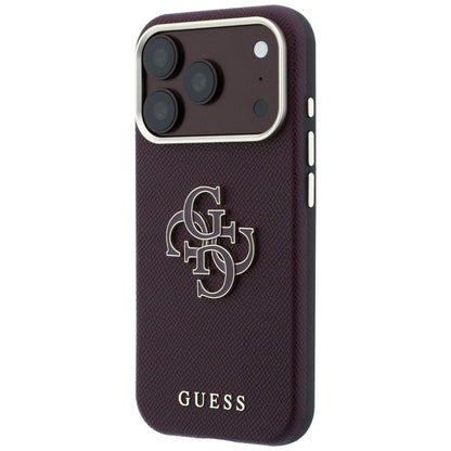 Husa pentru Apple iPhone 18 Pro Max / 17 Pro Max, Guess, Grained Big Resin Logo, Visinie