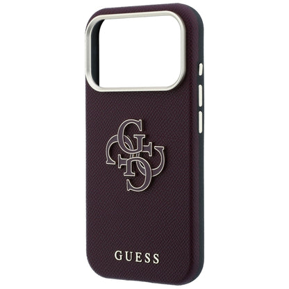Husa pentru Apple iPhone 18 Pro Max / 17 Pro Max, Guess, Grained Big Resin Logo, Visinie